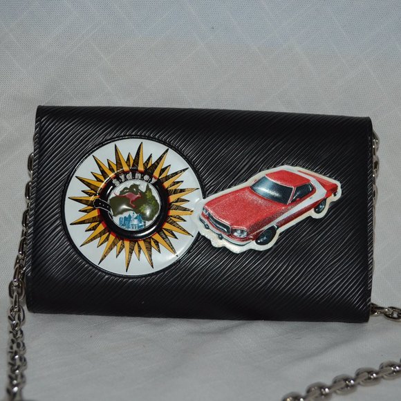 $3800  Louis Vuitton Epi World Tour Twist Chain Wallet Noir Black Crossb… - Picture 3 of 13